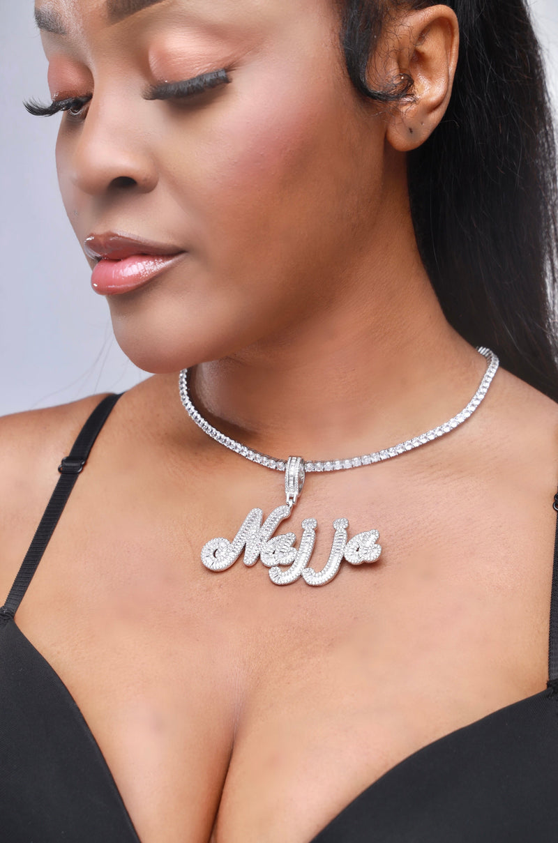 "Classy Cursive" Custom Diamond Name Necklace