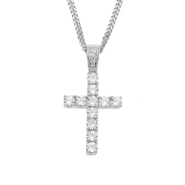 'Classic Cross' Necklace Silver
