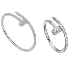 "Nailed It" Ring Set (Silver)