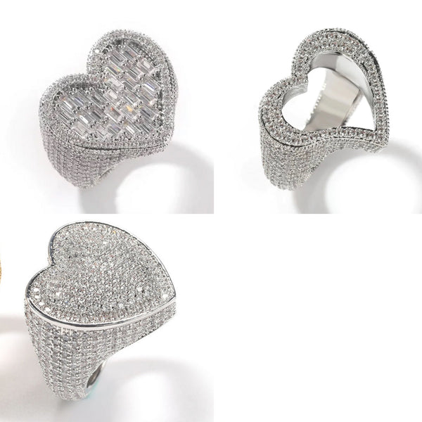 "Lover Girl" 3 Piece Ring Set (Silver)