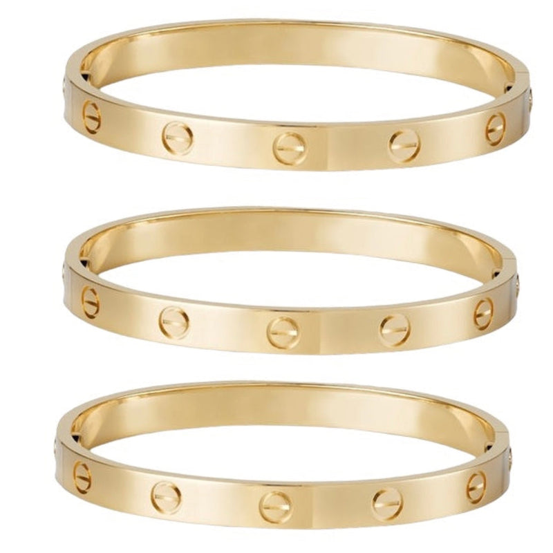 'Flaunt It' Bracelet Set 3 Piece (Gold)