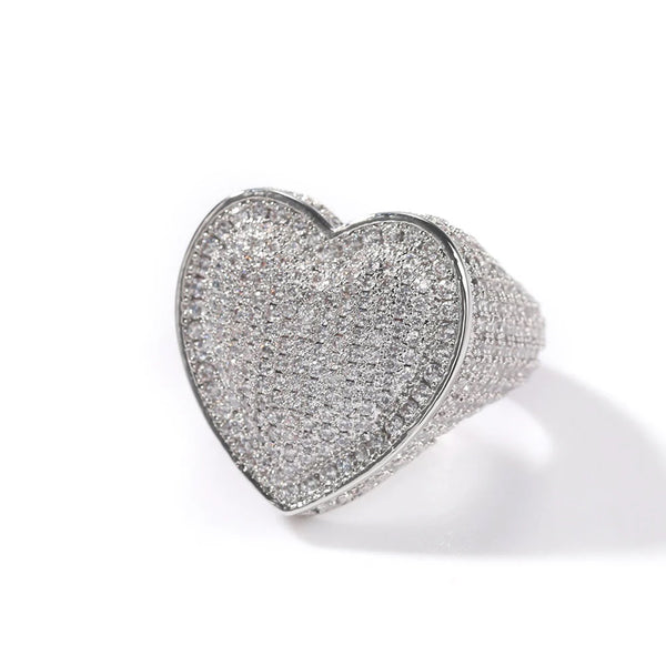 'Icy Heart' Ring Silver