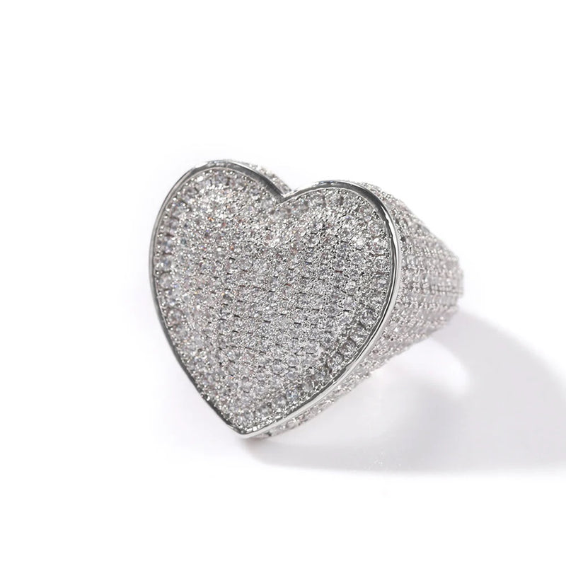 'Icy Heart' Ring Silver