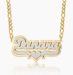 "Double Plated 3D" Name Necklace