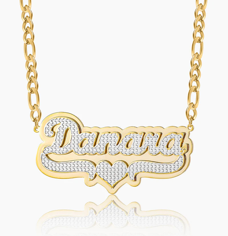 "Double Plated 3D" Name Necklace