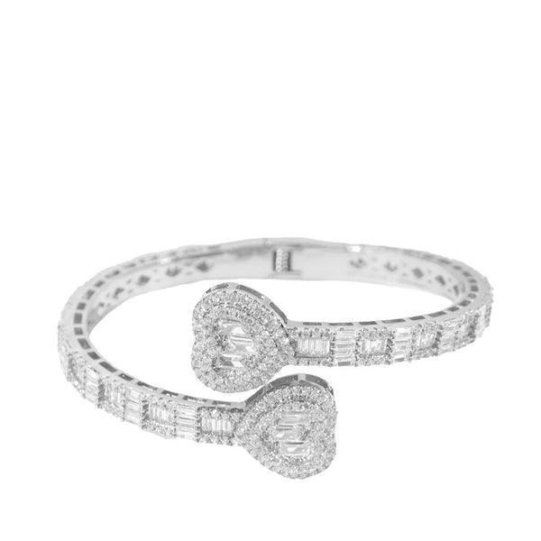 'Melt My Heart' Baguette Bracelet Silver