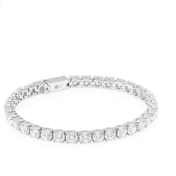 "Blossom" Diamond Tennis Bracelet (5mm Silver)