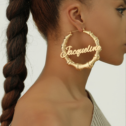 Bamboo Name Earrings