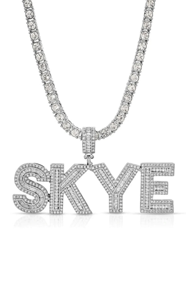 "Icy Bar" Custom Diamond Name Necklace