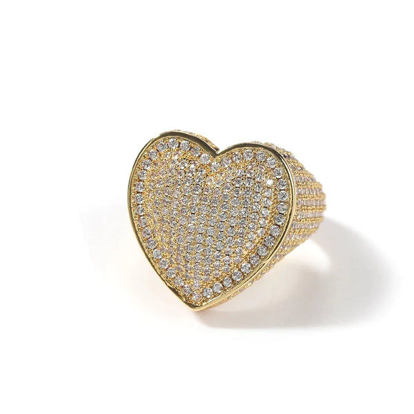 'Icy Heart' Ring Gold