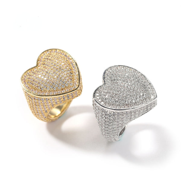 'Icy Heart' Ring Gold