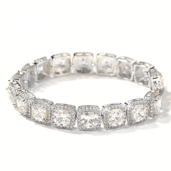 'Queen of Diamonds' Diamond Bracelet Silver