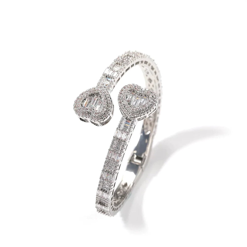 'Melt My Heart' Baguette Bracelet Silver